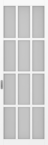 Перегородка межкомнатная Оптима Порте 104b.2222, цвет белый снежный, экошпон, стекло мателюкс (за 1 кв.м)