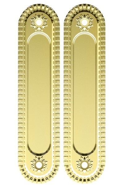 Ручка овал для раздвижных дверей Армадилло SH.CL152.010 (SH010/CL) GOLD-24 (цена за комплект), цвет золото 24К (гарантия - 5 лет)
