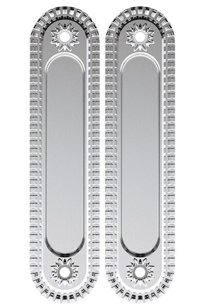 Ручка овал для раздвижных дверей Армадилло SH.CL152.010 (SH010/CL) SILVER-925 (цена за комплект), цвет серебро 925 (гарантия - 5 лет)