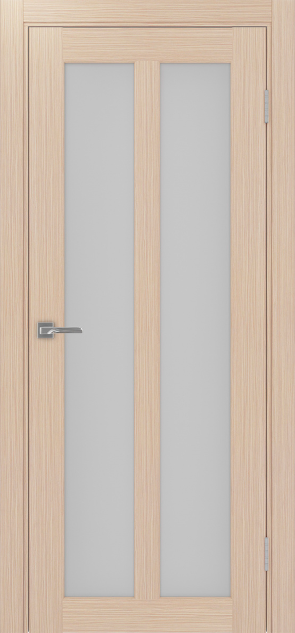 Дверь межкомнатная Оптима Порте Парма 421.22, цвет беленый дуб, экошпон, стекло мателюкс