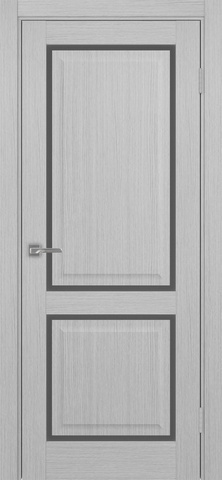 Дверь межкомнатная Оптима Порте Тоскана 602С.2121 ОФ4, цвет серый дуб, экошпон, стекло графит